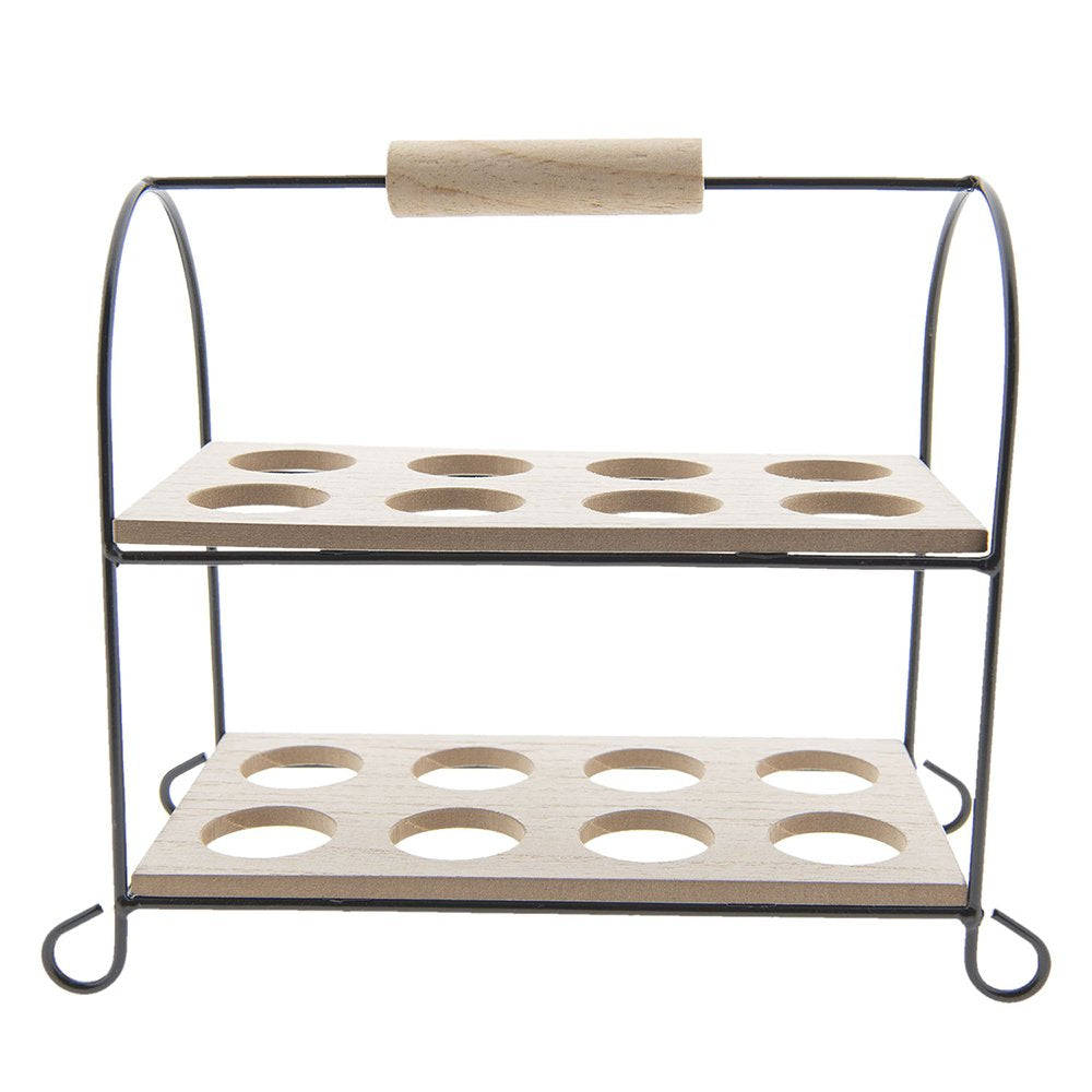 Eierhouder 21x11x20 cm Zwart Hout Eiermand