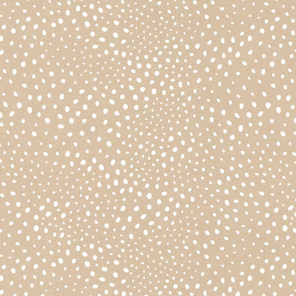 Flocks - Toonbankrol - kraft/wit - 30cm 100m