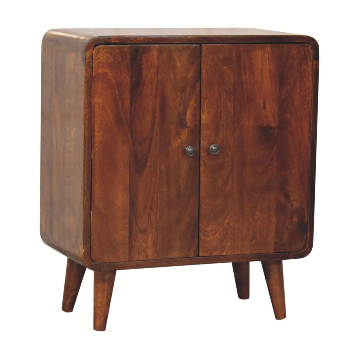 Massief houten kleine klassieke kastanjekast