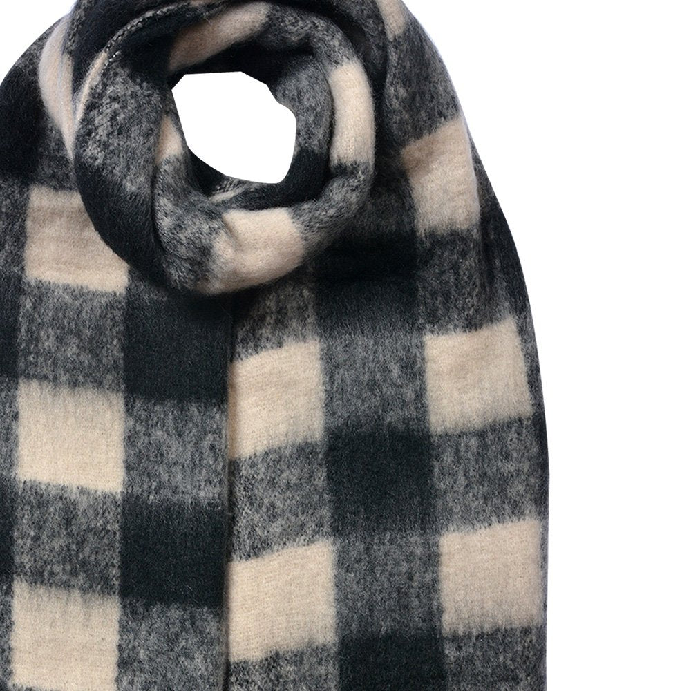 Wintersjaal Dames 39x200 cm Zwart Synthetisch