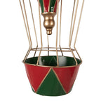 Kerstdecoratie Beeld Luchtballon Ø 28x66 cm Rood Metaal