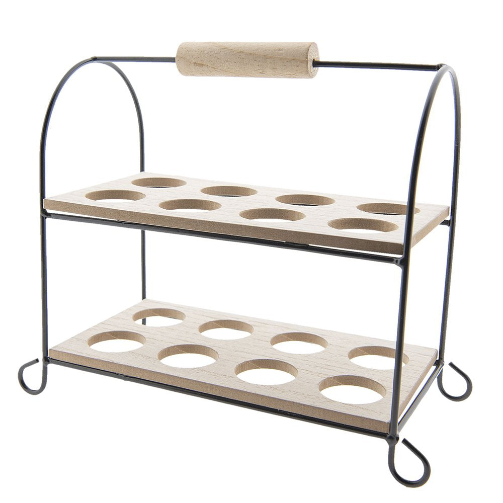Eierhouder 21x11x20 cm Zwart Hout Eiermand