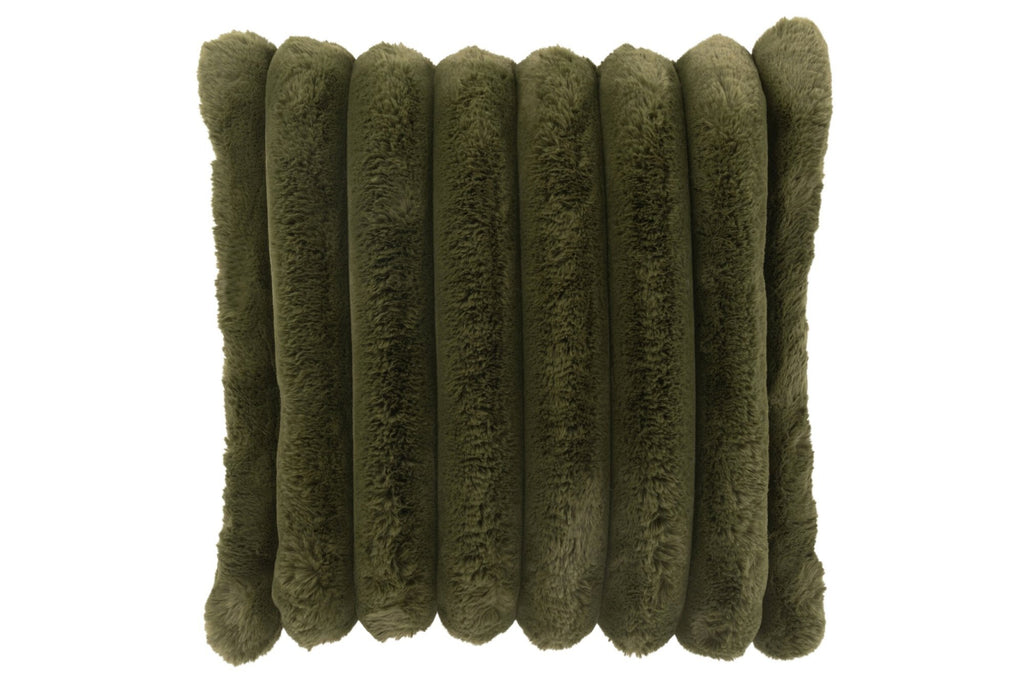 J-Line kussen Large Corduroy - polyester - donkergroen