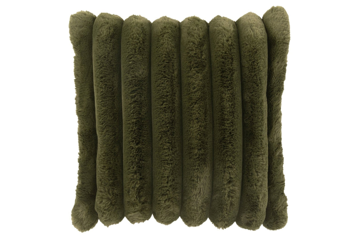 J-Line kussen Large Corduroy - polyester - donkergroen