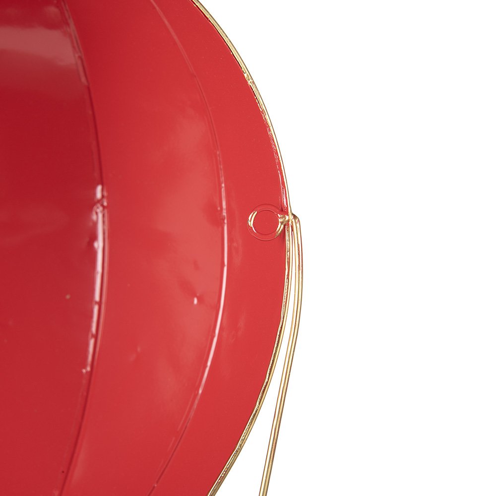 Kerstdecoratie Beeld Luchtballon 26x14x62 cm Rood Metaal