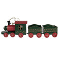 Kerstdecoratie Beeld Trein 65x13x23 cm Groen Metaal