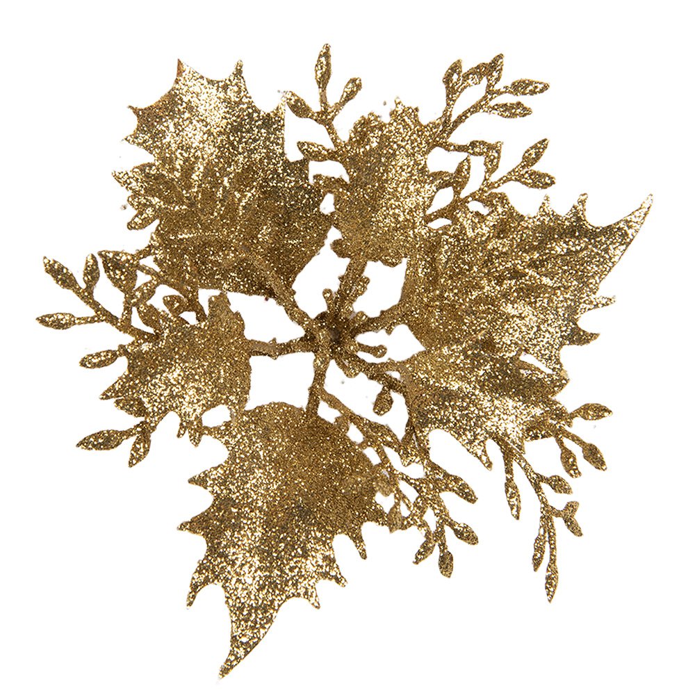 Kunstbloem Ø 11x3 cm Goudkleurig Kunststof