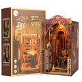 Bouwpakket 3D DIY Boekensteun Booknook Magic Library met LED lichtsensor