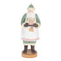 Kerstdecoratie Beeld Kerstman 11x11x30 cm Groen Kunststof