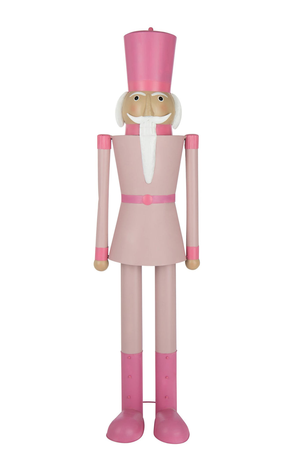J-Line Notenkraker Snor Metaal Roze Large