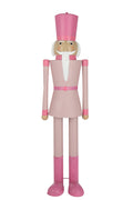 J-Line Notenkraker Snor Metaal Roze Large