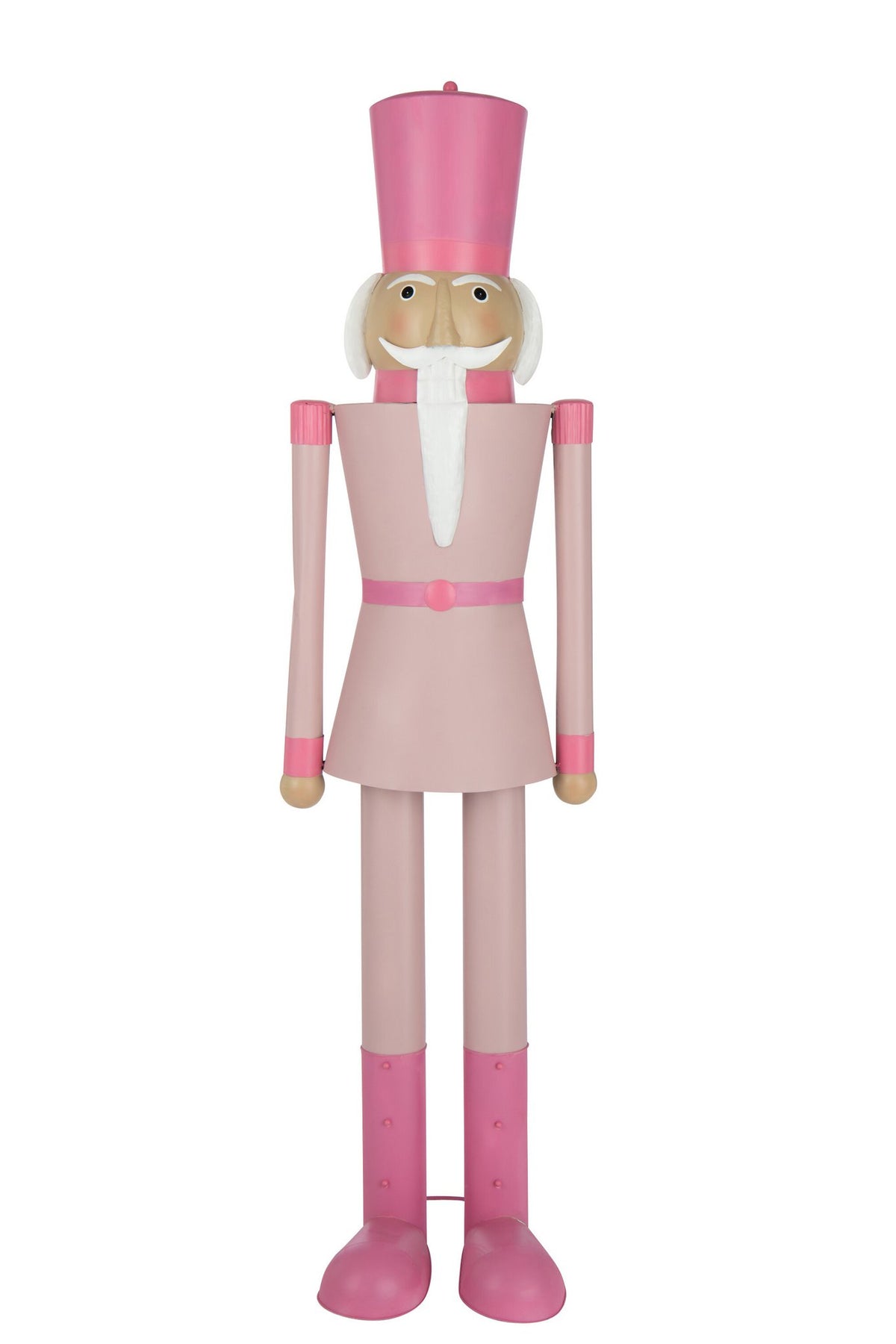 J-Line Notenkraker Snor Metaal Roze Large