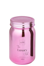 J-Line geurkaars Voorraadpot - Sakura - glas - roze - 69U
