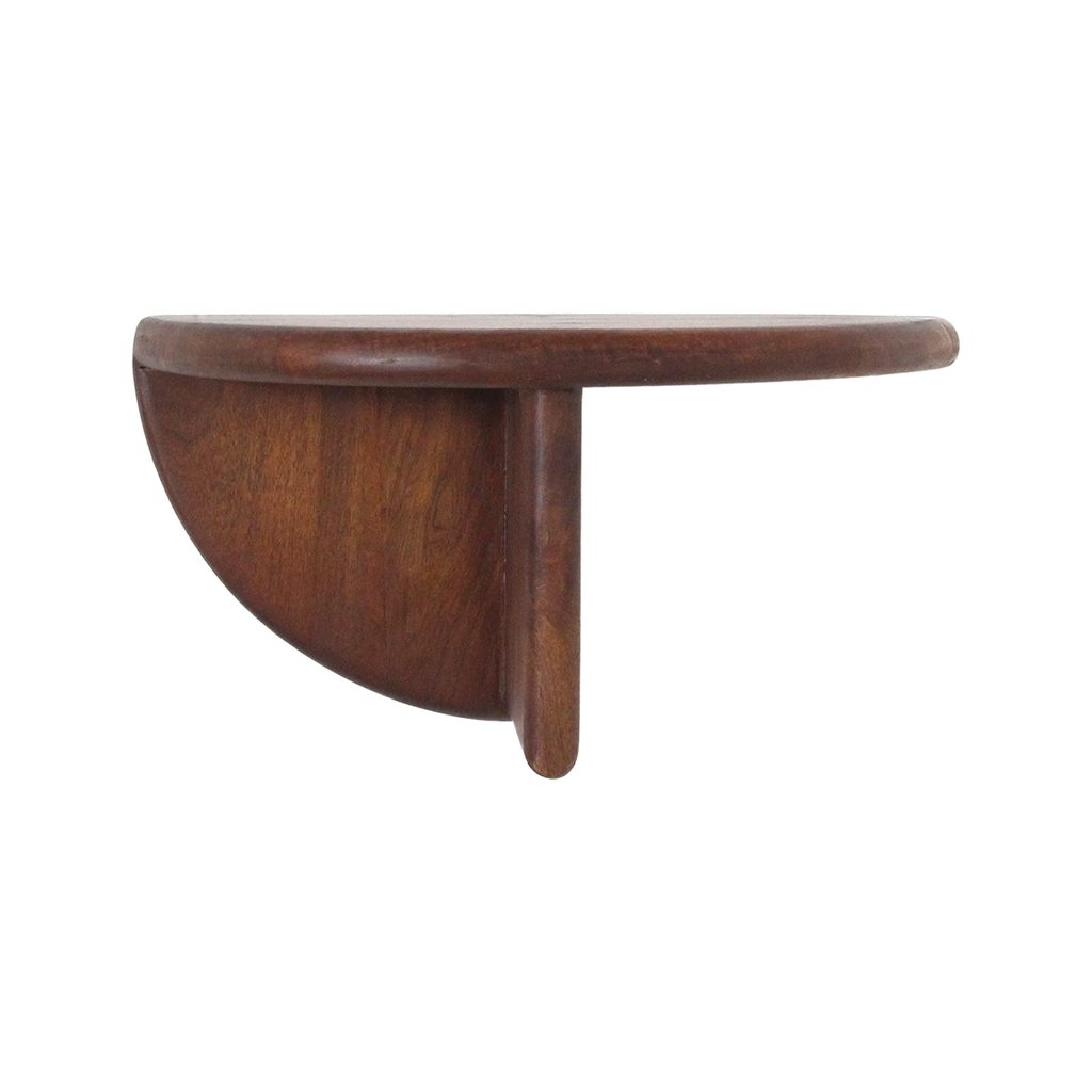 Bullnose mangohouten wandplank - 38x19x19 cm