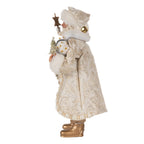 Kerstdecoratie Beeld Kerstman 27 cm Goudkleurig Wit Kunststof