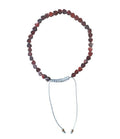 Dames armband Mahonie Obsidiaan 4 mm hartjes