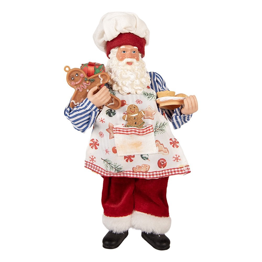 Kerstdecoratie Beeld Kerstman 15x10x26 cm Rood Kunststof