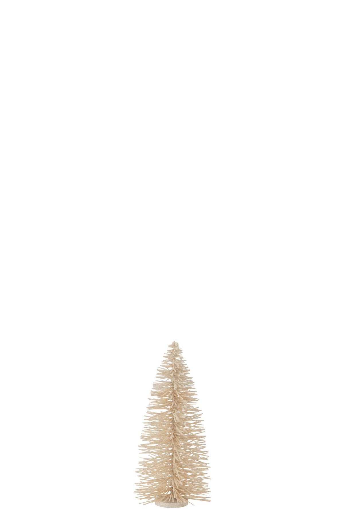 J-Line decoratie Kerstboom Glitter - hout - wit - medium