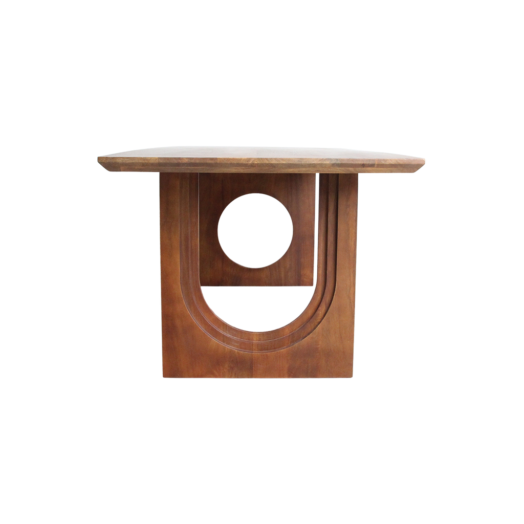 Bullnose Chamfered mangohouten eettafel mix
