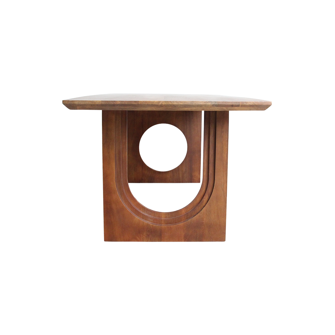 Bullnose Chamfered mangohouten eettafel mix