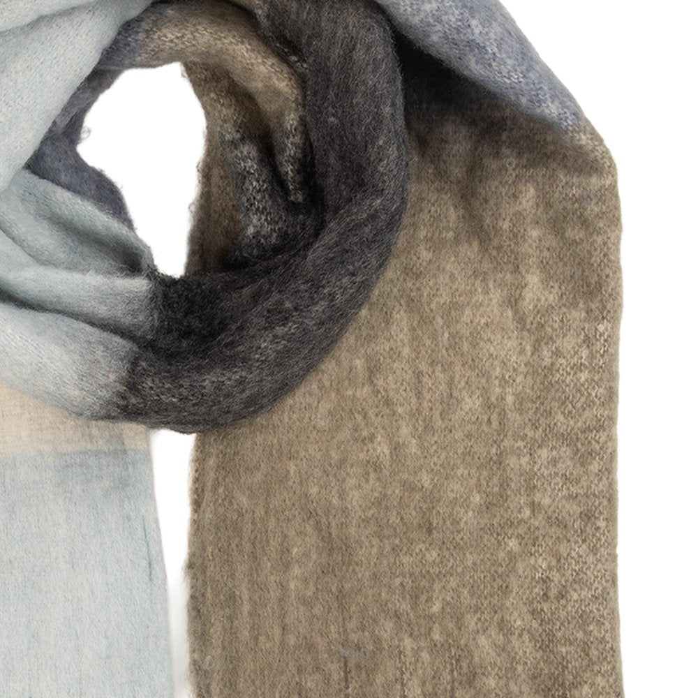 Wintersjaal Dames 50x180 cm Blauw Textiel