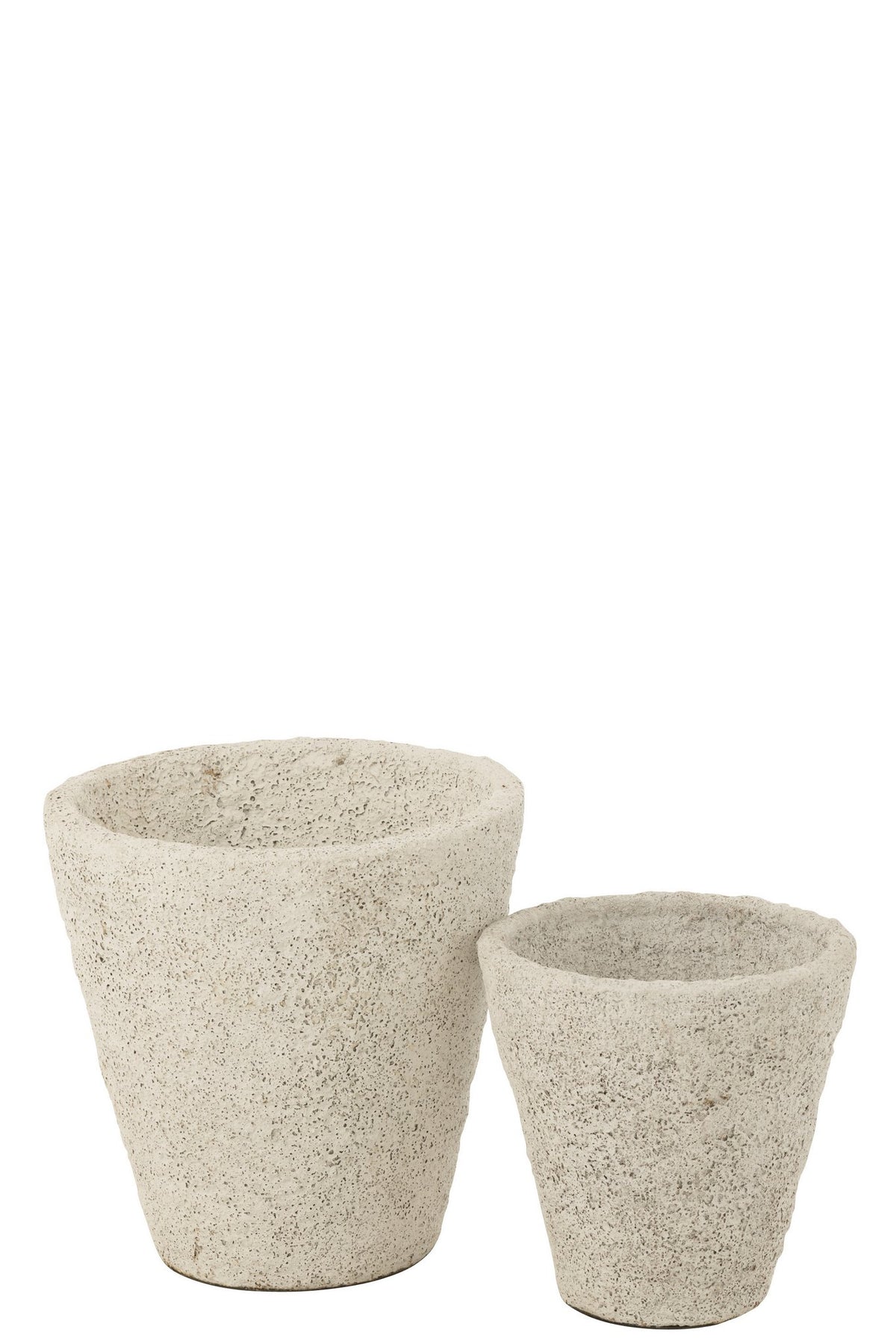 J -Line Bloempot Antique - Cement - Wit - Large - Ø 40 cm