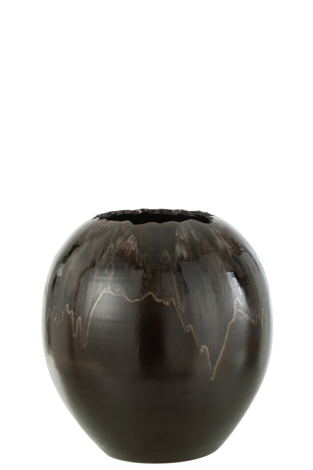J-Line bloempot - keramiek - bruin - medium - Ø 40 cm