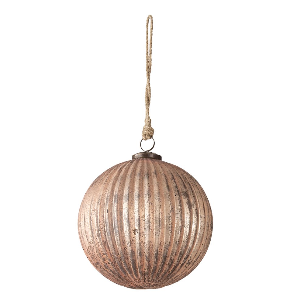 Kerstbal XL Ø 15 cm Roze Glas Kerstboomversiering