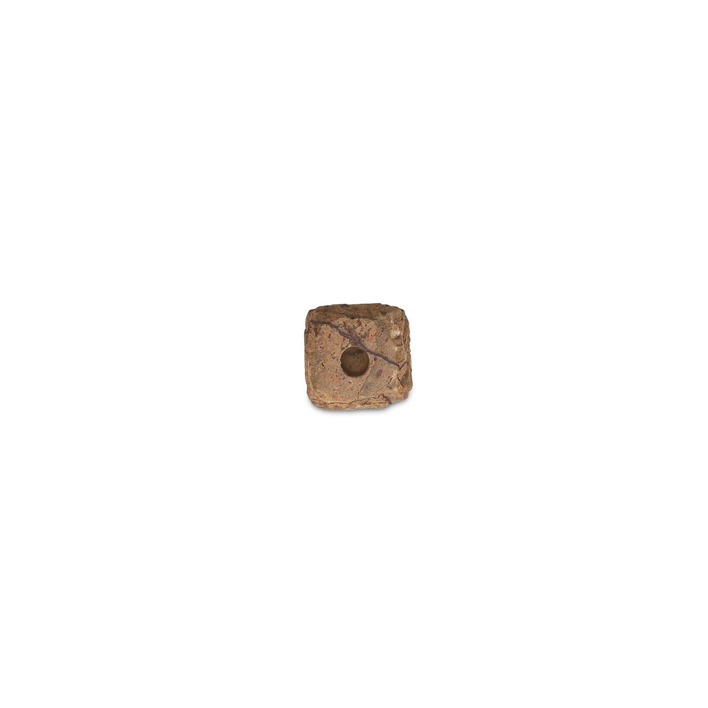 Kaarshouder 8x8xH13,5cm marmer bruin Opus