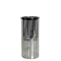 *windlicht cilinder zilver streep small 25cm*