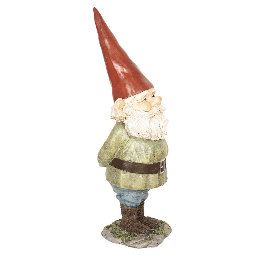 Beeld Kabouter 22x13x40 cm Groen Polyresin