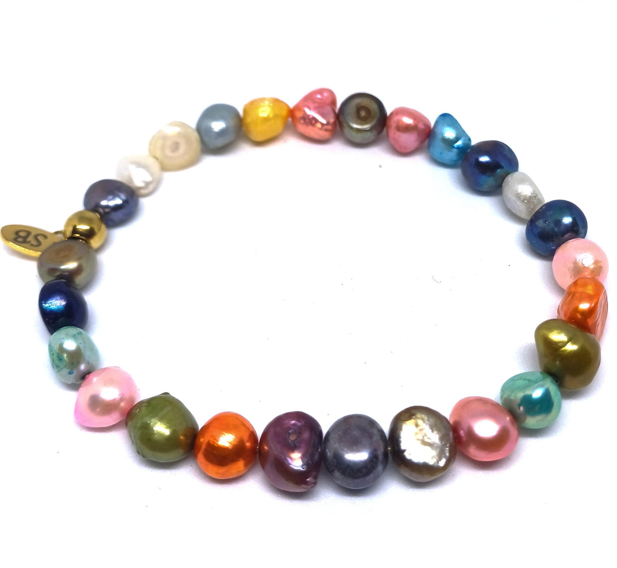 Kleurrijke zoetwaterparel armbanden Galaxy