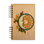 Duurzaam Houten Notitieboek – Komoni – Maan – Gerecycled papier