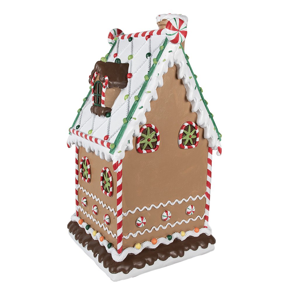 Gingerbread house 28x28x51 cm Bruin Polyresin Peperkoekhuisje