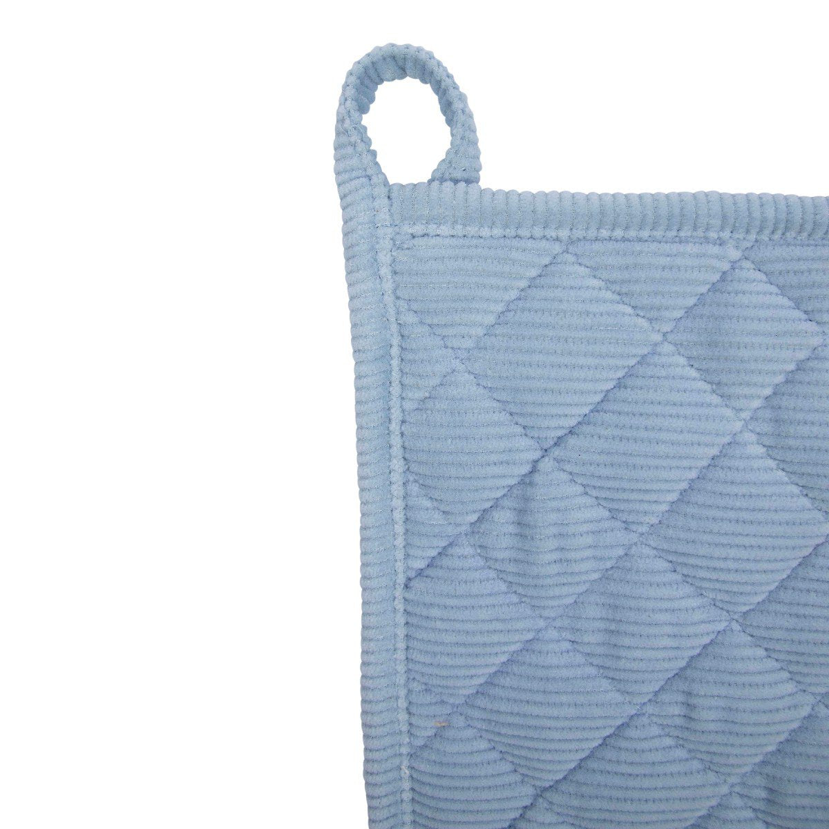 Corduroy pannenlap blauw 20x20cm