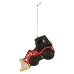 Kersthanger Tractor 12x4x8 cm Rood Glas
