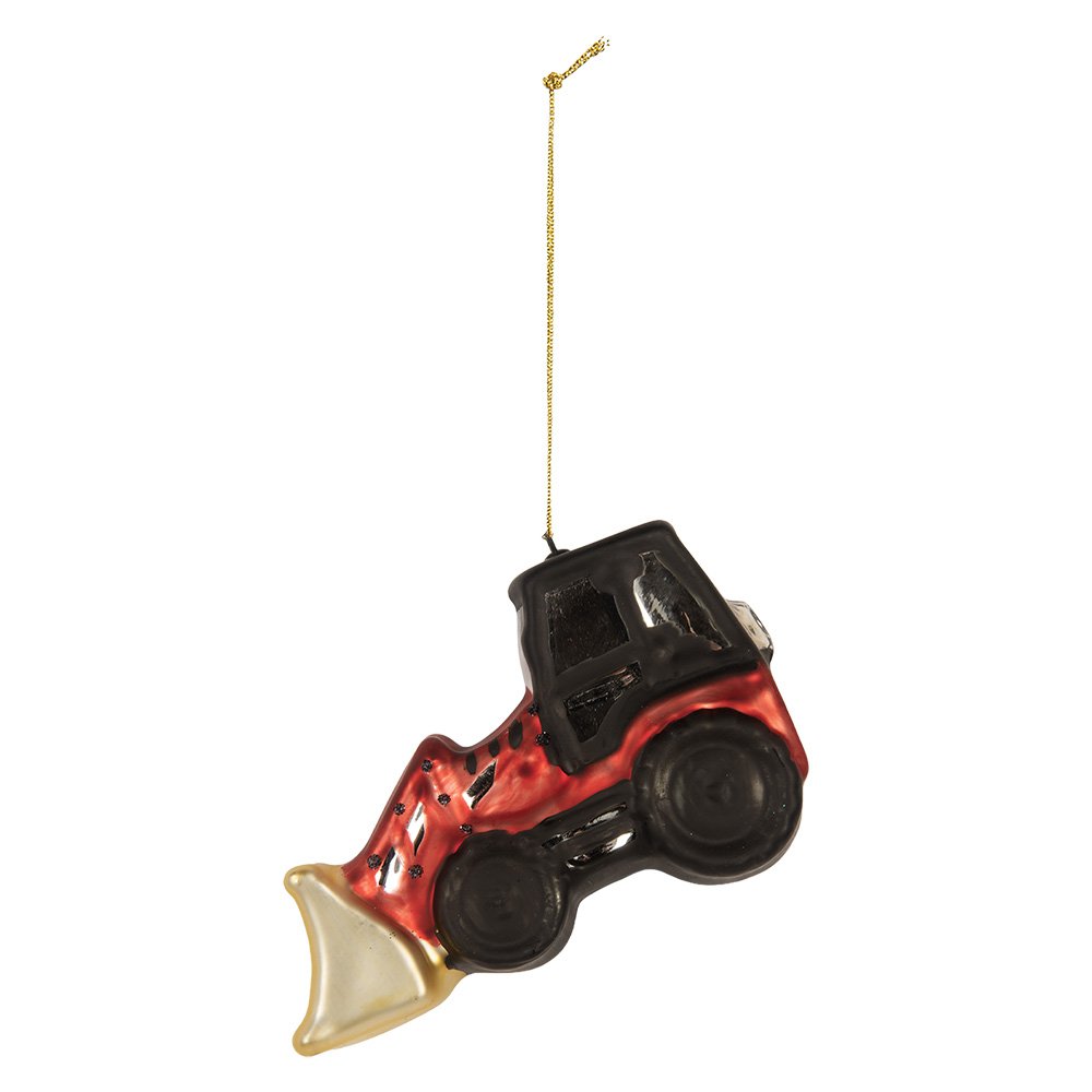 Kersthanger Tractor 12x4x8 cm Rood Glas