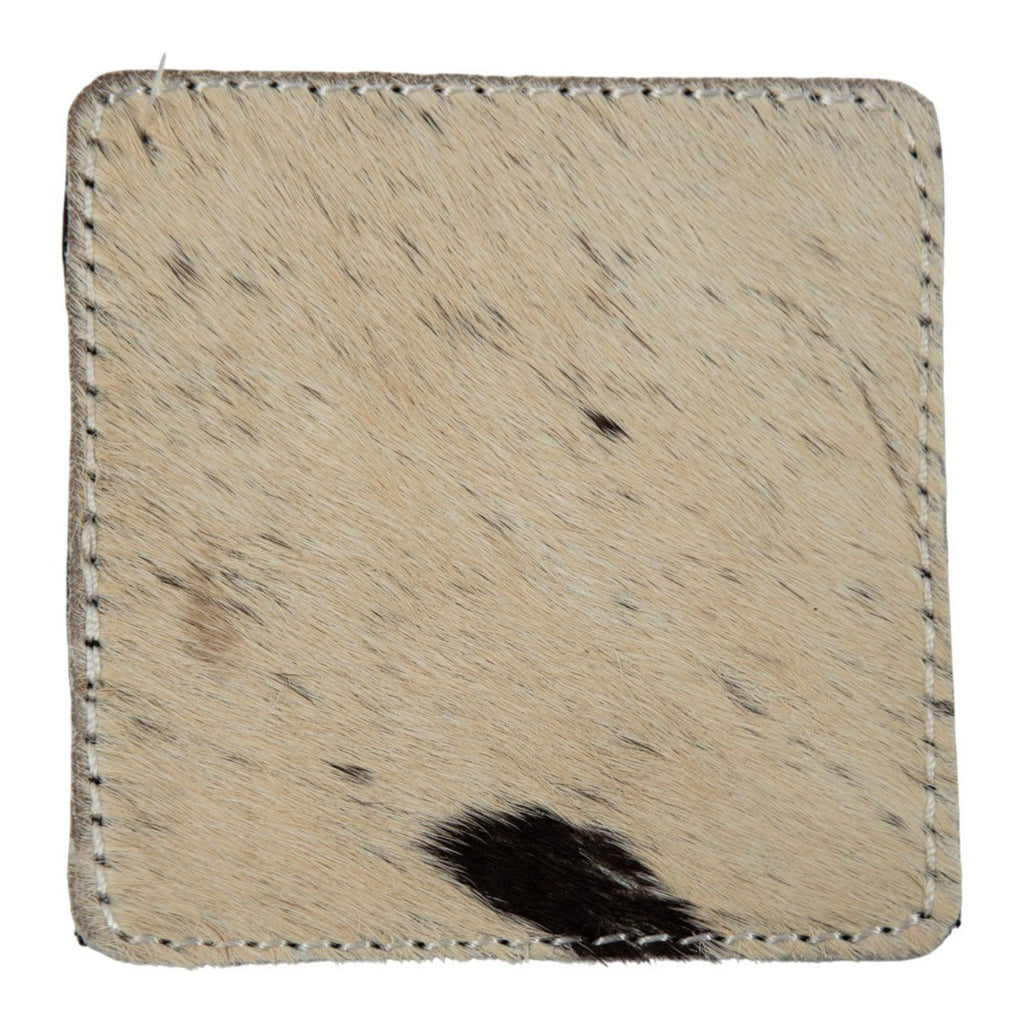 Onderzetter koe vierkant zwart/wit 9x9cm