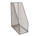 Tijdschriftenhouder 23x11x30 cm Bruin Metaal Lectuurbak