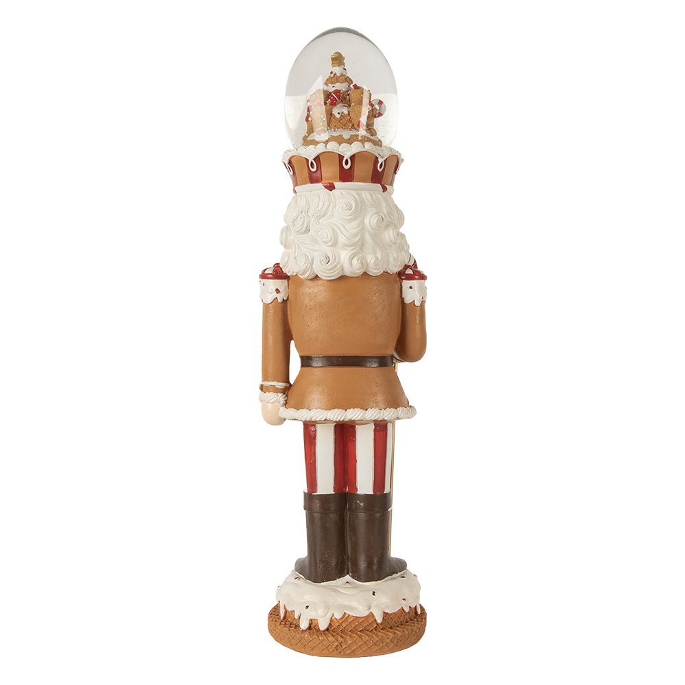 Kerstdecoratie met LED-verlichting en muziek Notenkraker 14x13x48 cm Bruin Kunststof