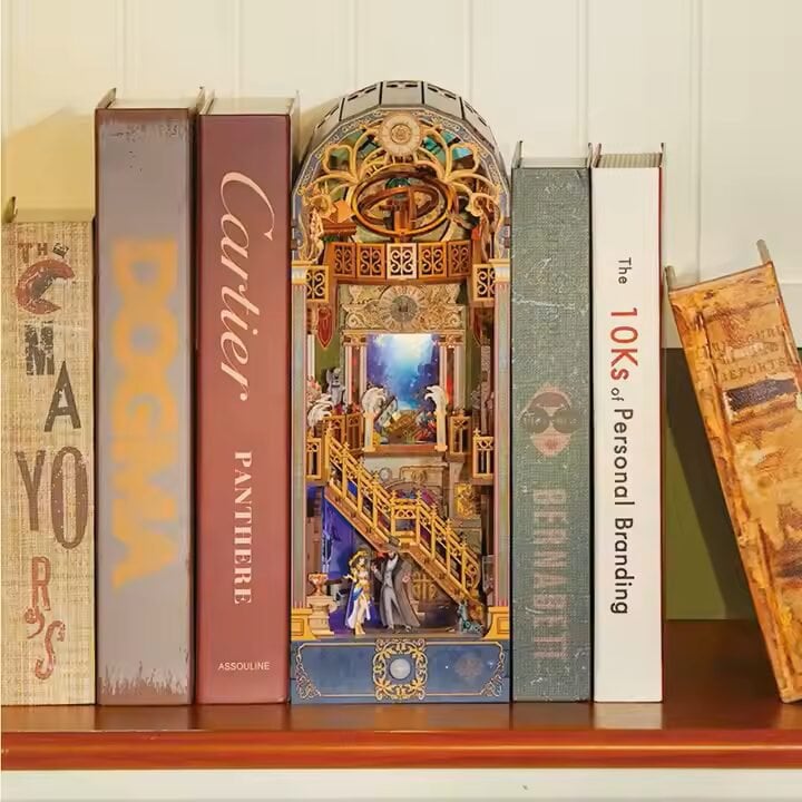 Tonecheer, DIY Book Nook, Spacetime Museum Bookend, TQ133, 26,9x19,3x10,2cm