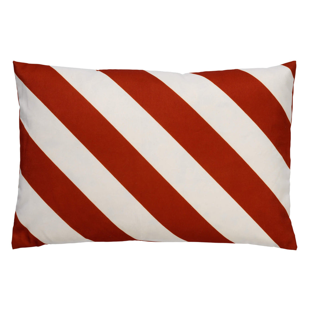 Dutch Decor Sanzeno - Buitenkussen 40x60 cm - Waterdicht & UV-bestendig - Potters Clay - Oranje, wit