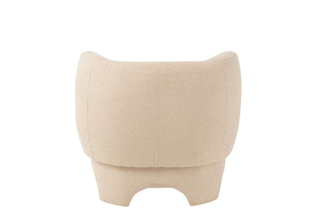 J-Line Zetel 1-Zit Gebreid Tex/Ht Wit