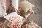 Bedsprei 2-persoons Wit Rood Katoen Sprei