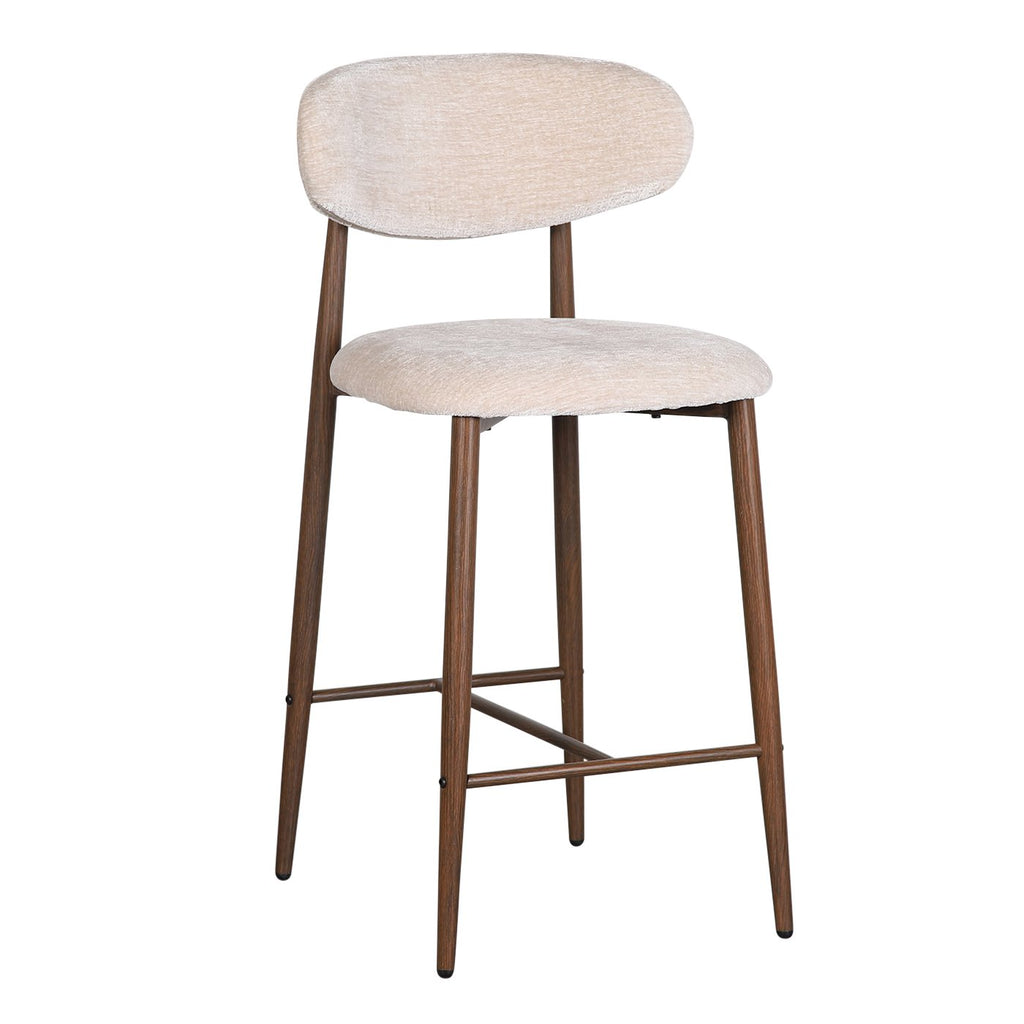 Japandi keukenbar stoel tan (set van 2)