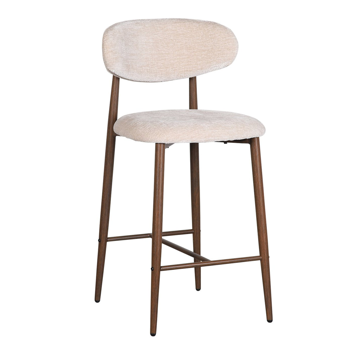 Japandi keukenbar stoel tan (set van 2)