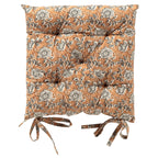 Dutch Decor Julita - Stoelkussen 40x40 cm - Bloemmotief - Met striklinten - Dusty Coral - Roze
