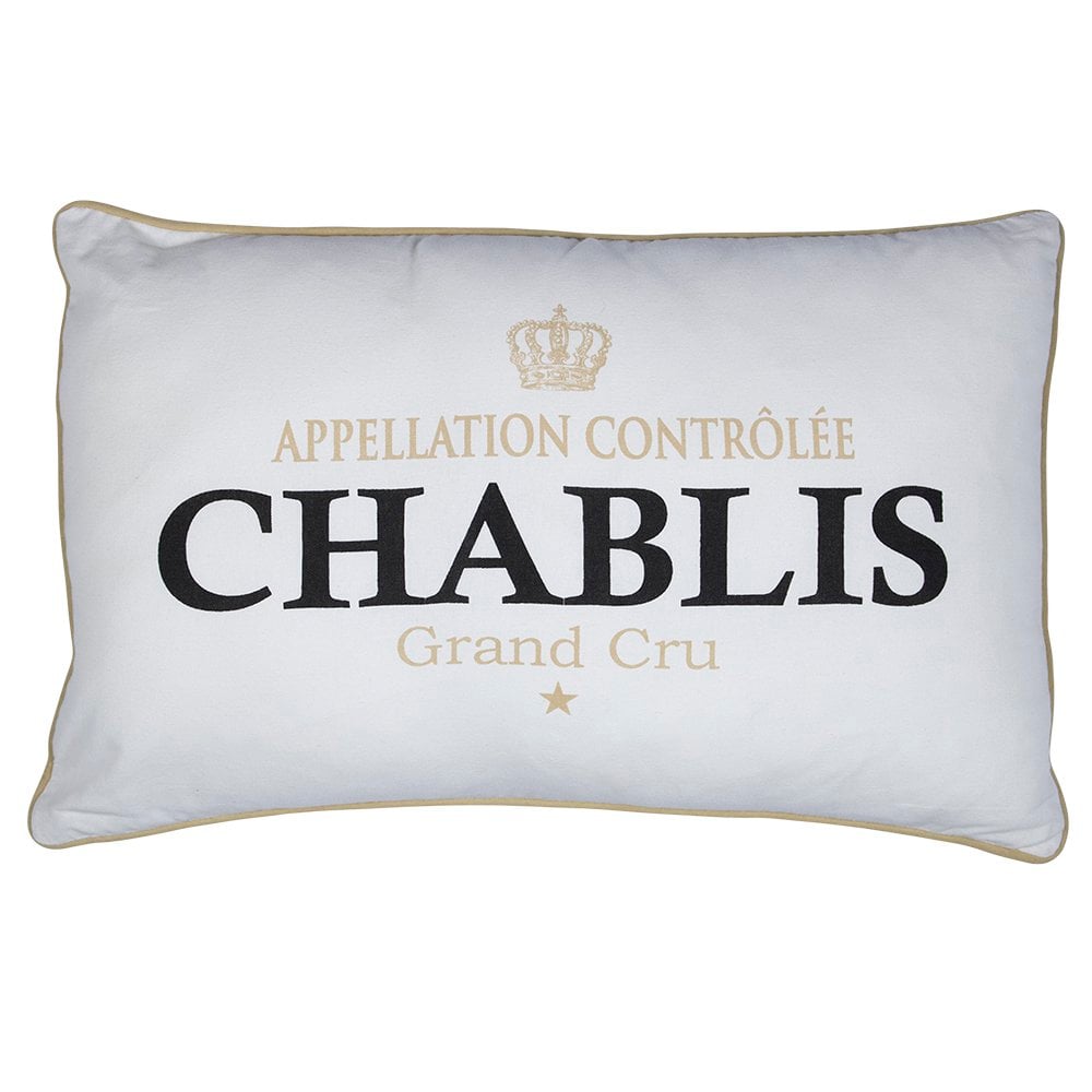 Kussen wijn chablis wit 40x60cm