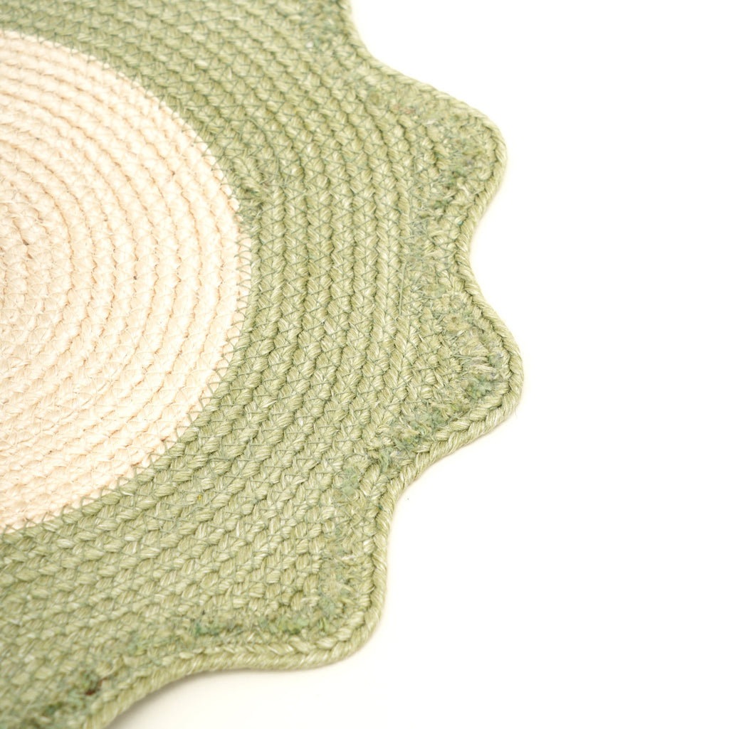 Polyester placemat – groen – strak geweven eetdecor