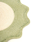 Polyester placemat – groen – strak geweven eetdecor
